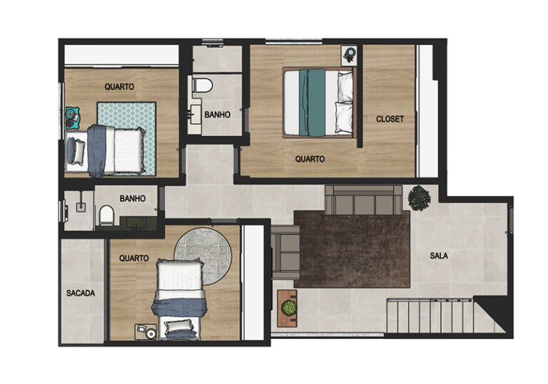 residencial marselha - planta 401