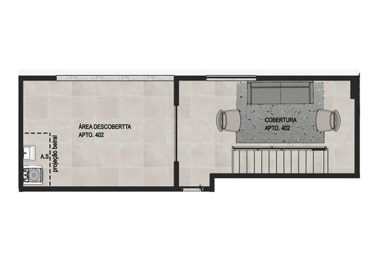 residencial marselha - planta 402 - cobertura